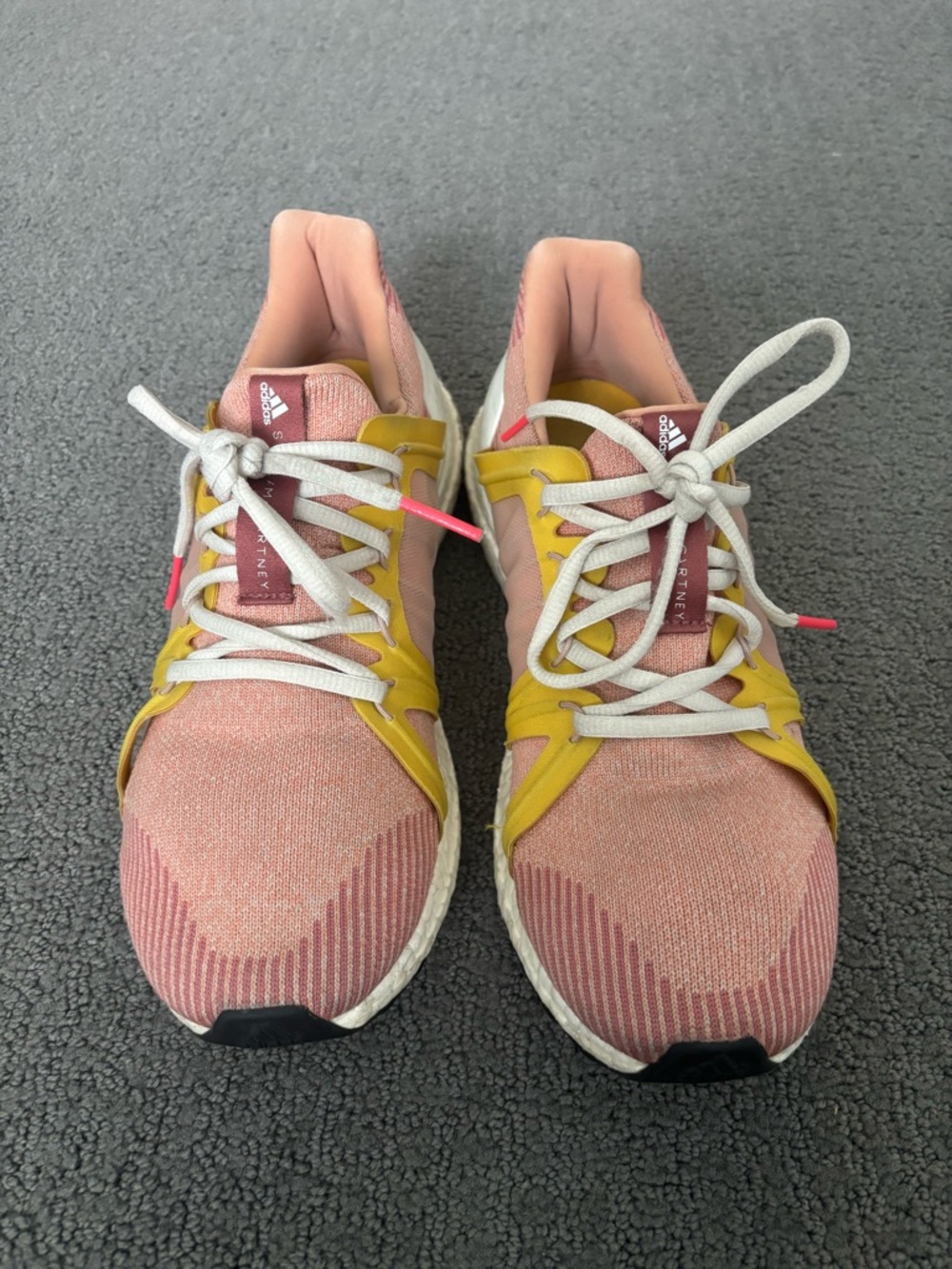 Stella McCartney Adidas Boost Women’s Peach & Yellow Athletic Sneakers